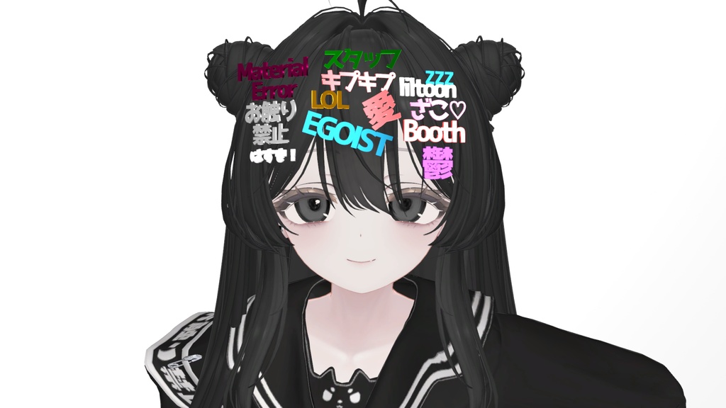 VRC 文字ヘアピン