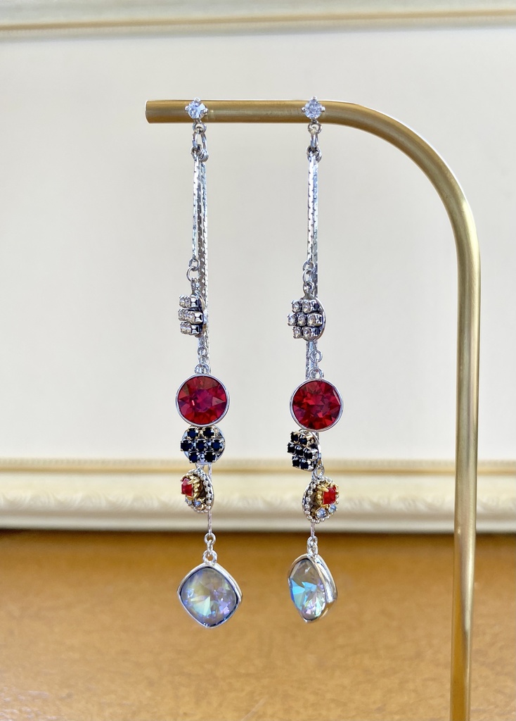 刀剣男士イメージ ビジューロングピアス 福岡一文字