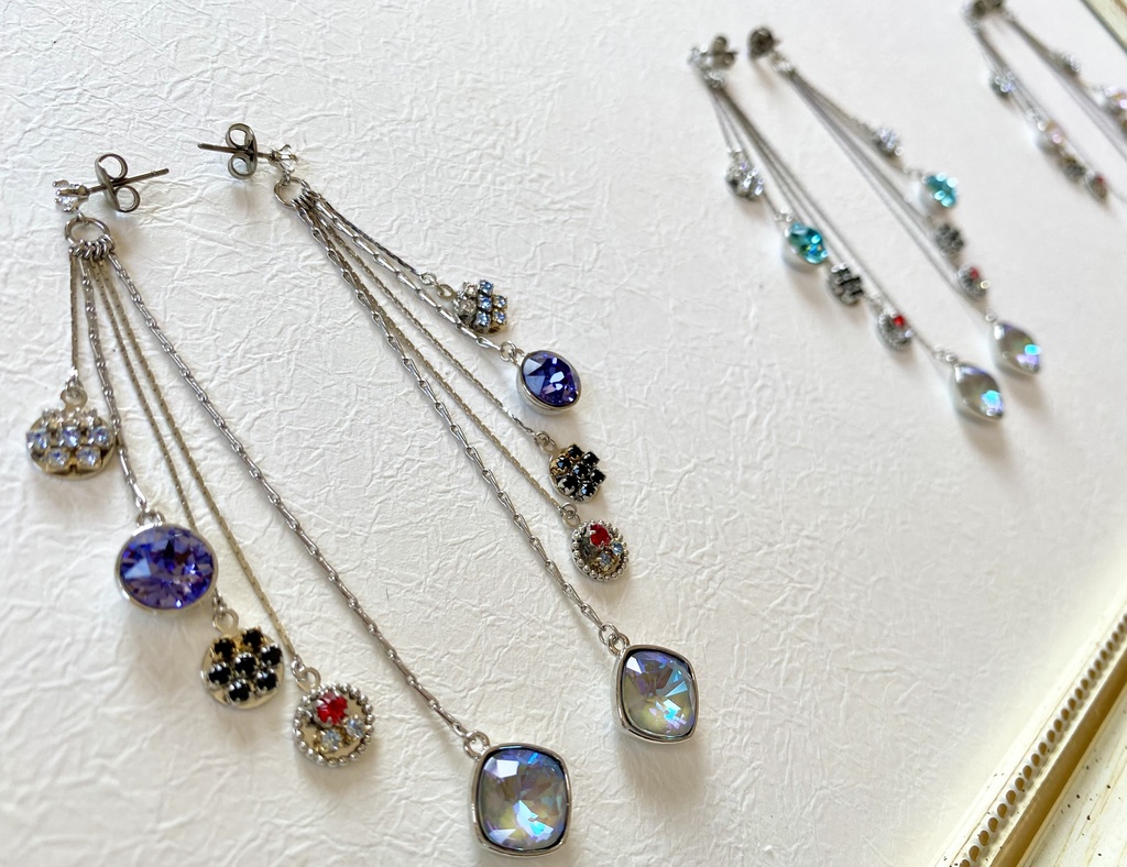 刀剣男士イメージ ビジューロングピアス 福岡一文字