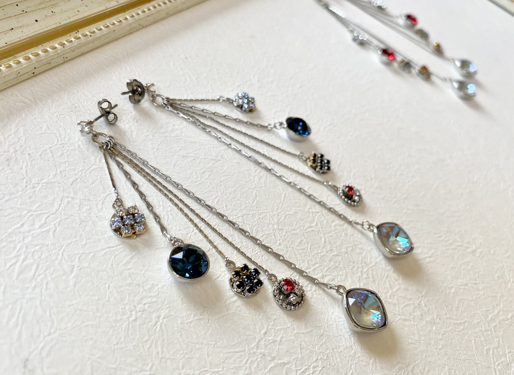 刀剣男士イメージ ビジューロングピアス 福岡一文字