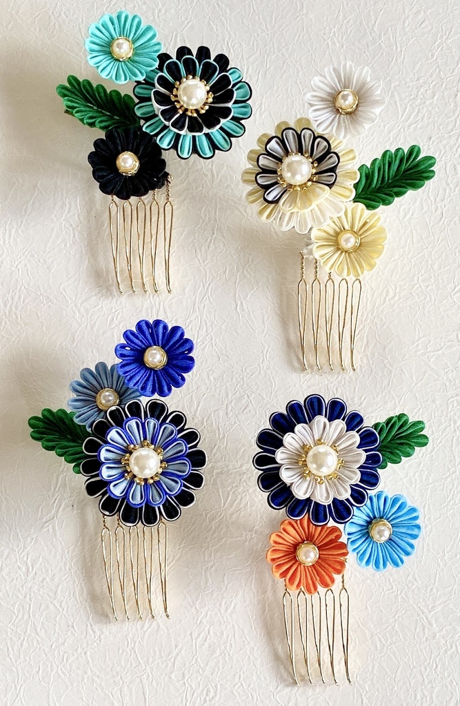 刀剣男士イメージ つまみ細工ヘアコーム『雛菊』