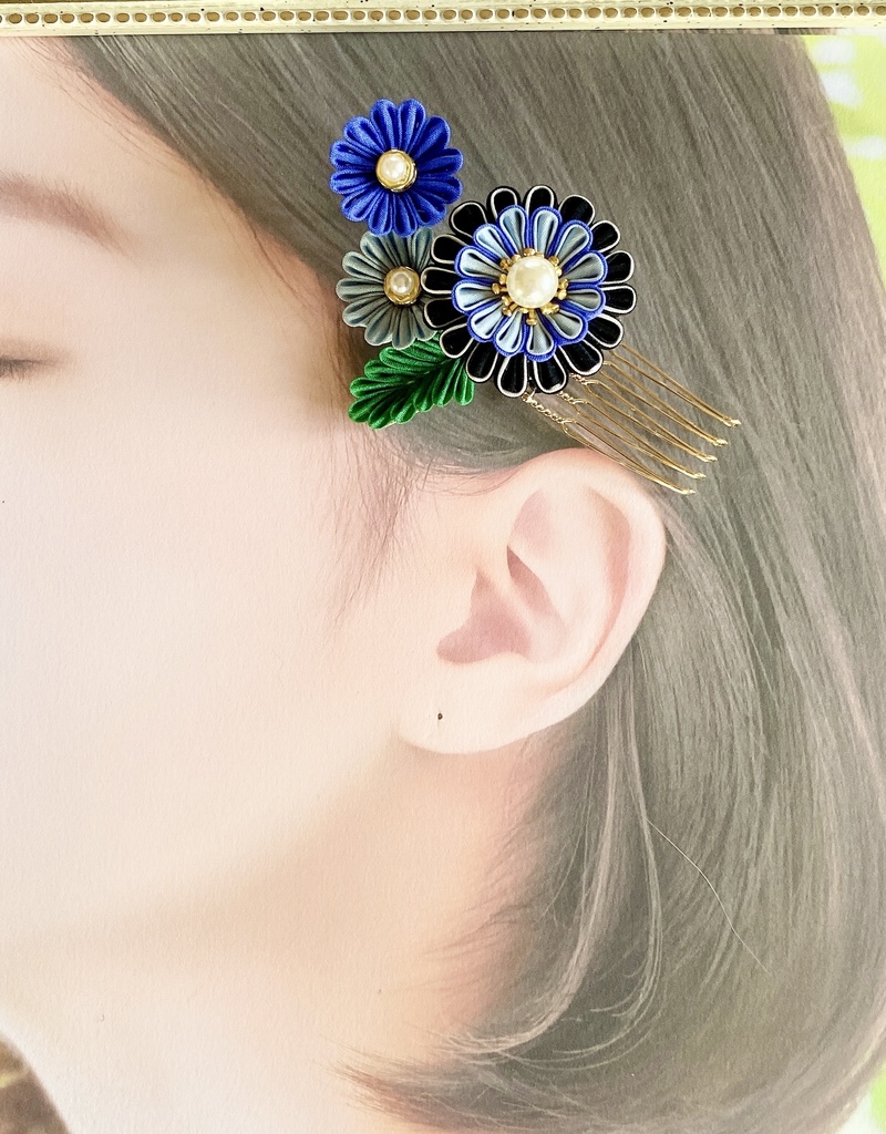 刀剣男士イメージ つまみ細工ヘアコーム『雛菊』