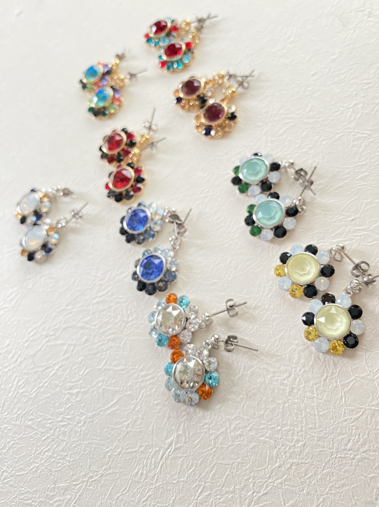 刀剣男士イメージ ビジューピアス/イヤリング 『閃々』