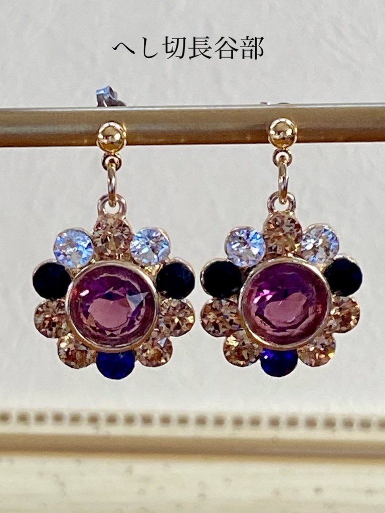 刀剣男士イメージ ビジューピアス/イヤリング 『閃々』