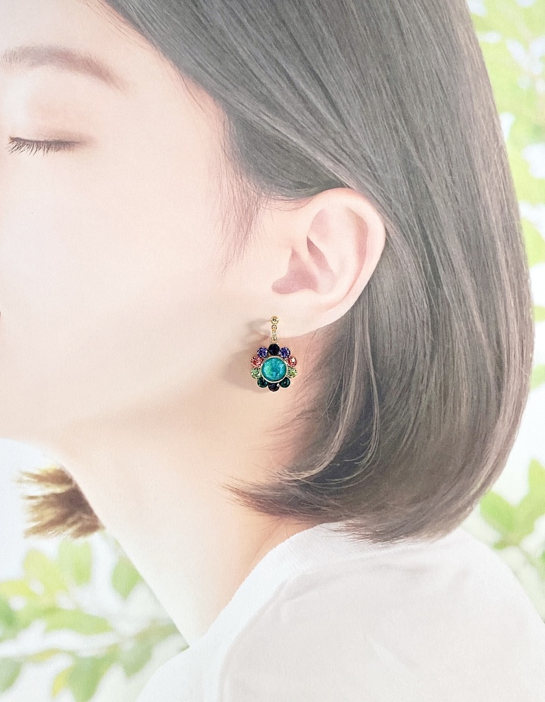 刀剣男士イメージ ビジューピアス/イヤリング 『閃々』