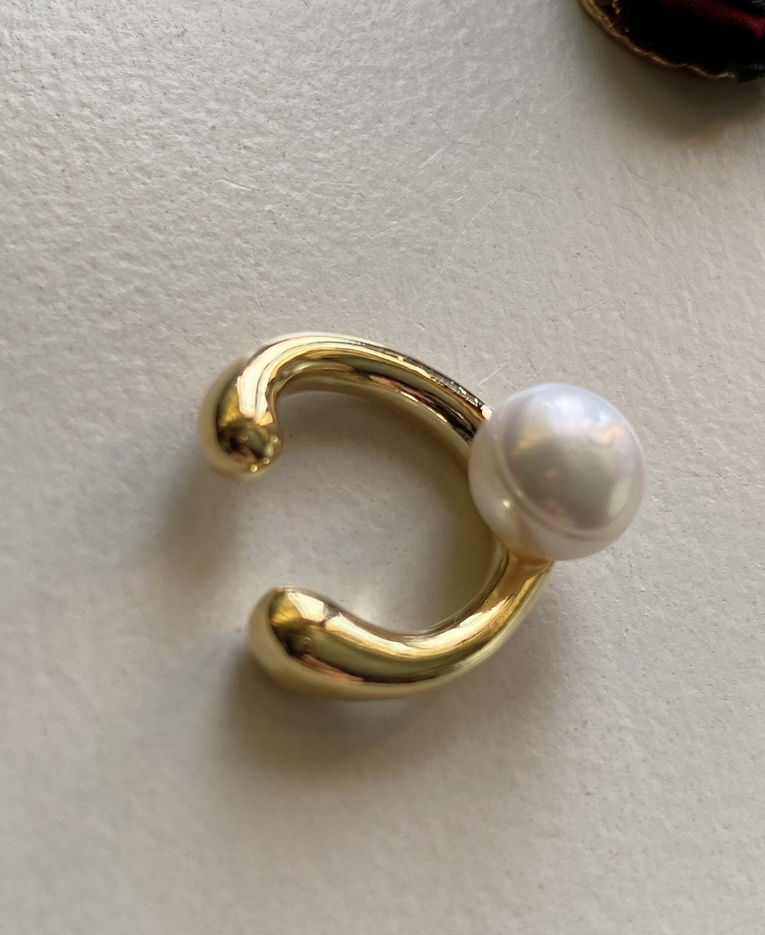 刀剣男士イメージ つまみ細工 小さなお花(薔薇)ピアス/イヤリング (イヤーカフ付き)