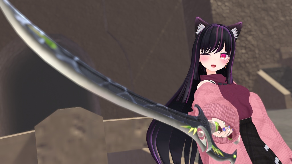 3Dモデル「豪雨の魔剣・イムベルカットラス」