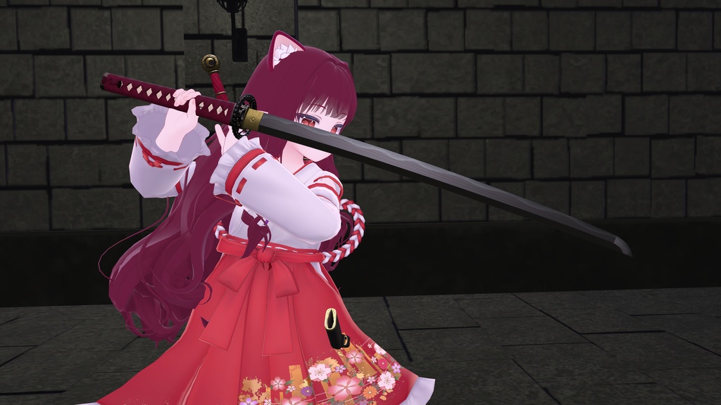 3Dモデル「打刀・緋囀(ヒテン)」