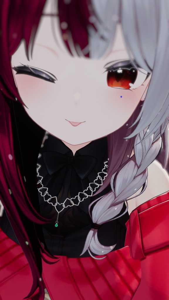 【3Dモデル】ハートチェーンネックレス