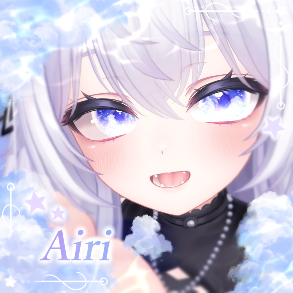 【7アバター】動く!空色わたあめEye(8Color)【アイテクスチャ】