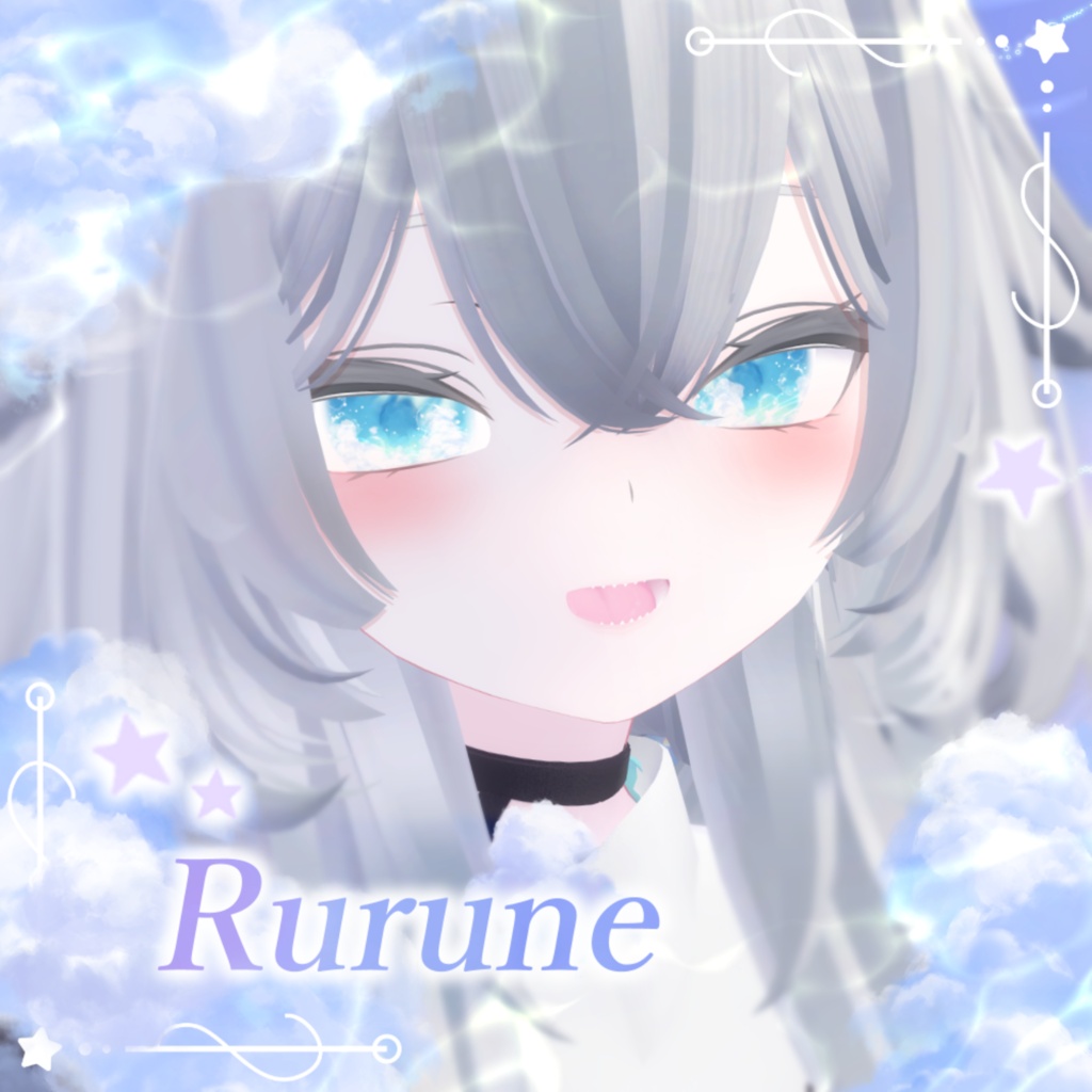 【7アバター】動く!空色わたあめEye(8Color)【アイテクスチャ】