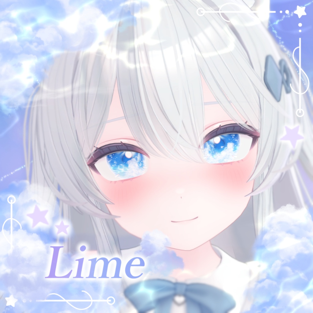 【7アバター】動く!空色わたあめEye(8Color)【アイテクスチャ】