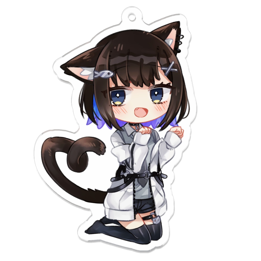 冬木もこ　SDアクキー(猫耳A)