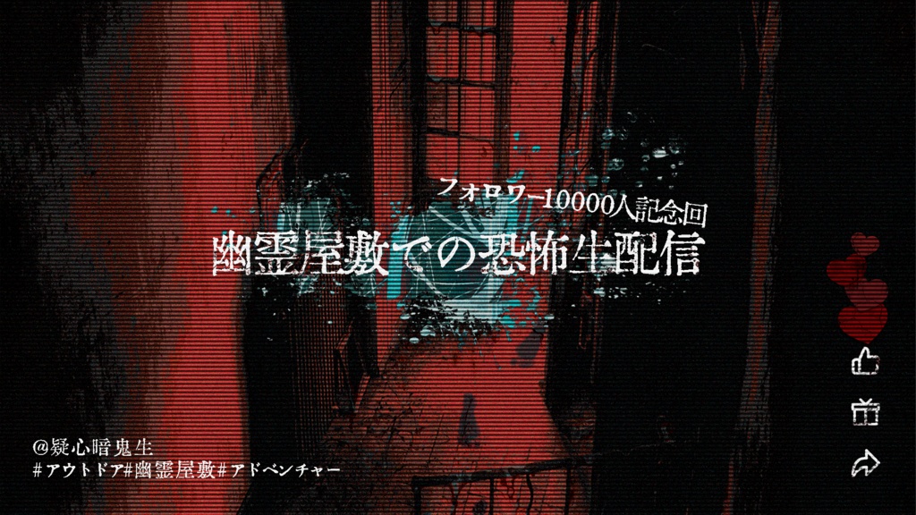 inSANeシナリオ「フォロワー10000人記念回!幽霊屋敷での恐怖生配信」【日本語】