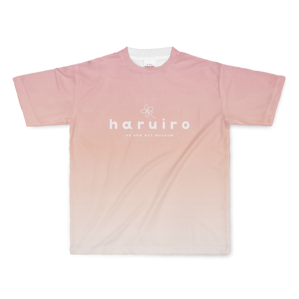 haruiro no oka art museum pinkグラデーションTシャツ