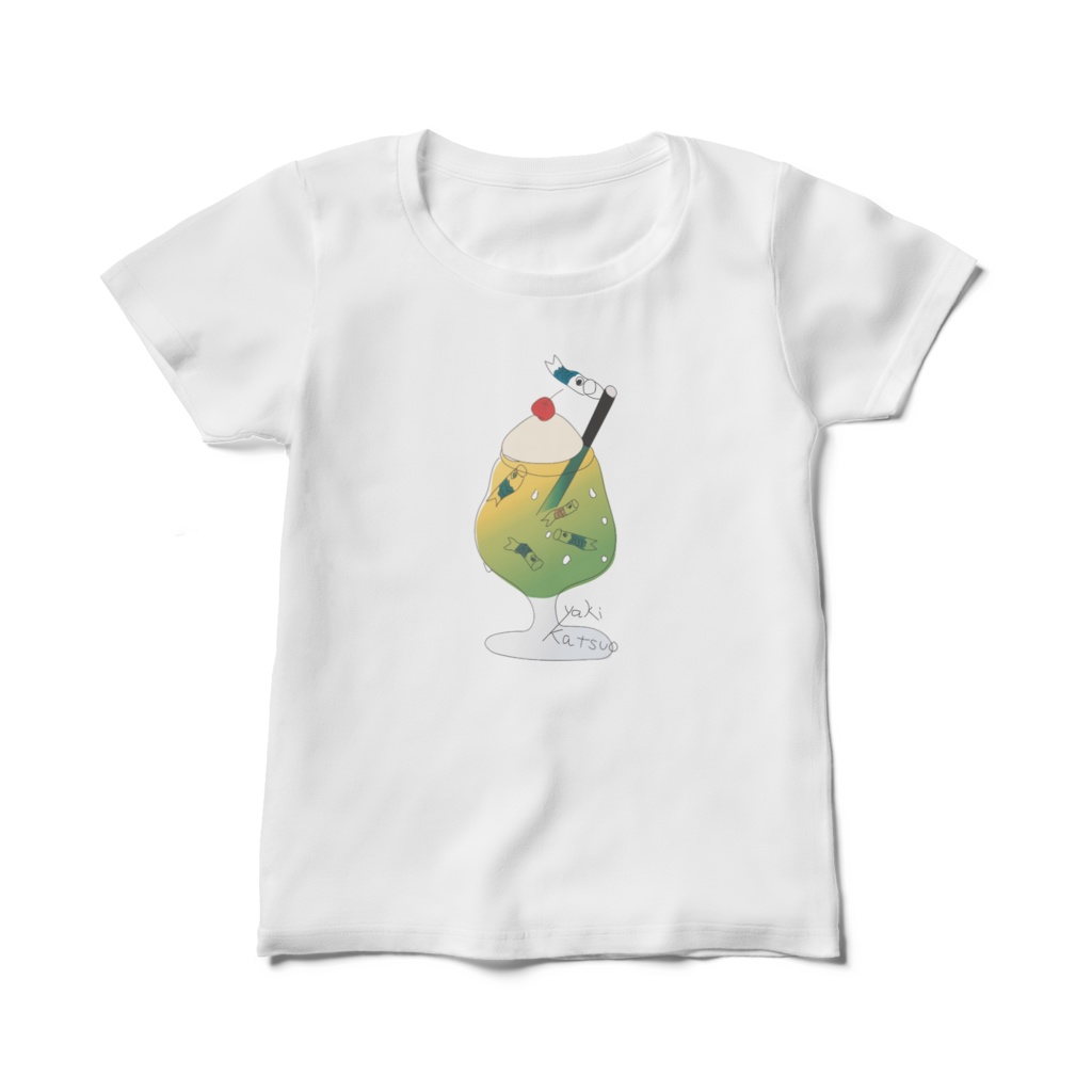 クリームソーダ - yakikatsuo 両面印刷T