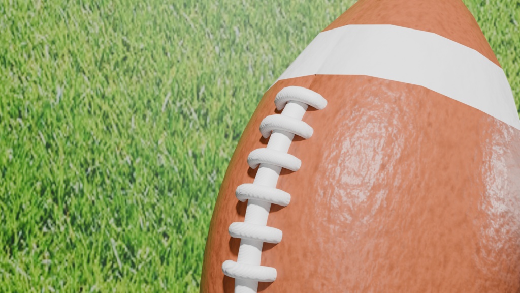 リアル風ラグビーボール3Dモデル｜Blender / Unity 対応