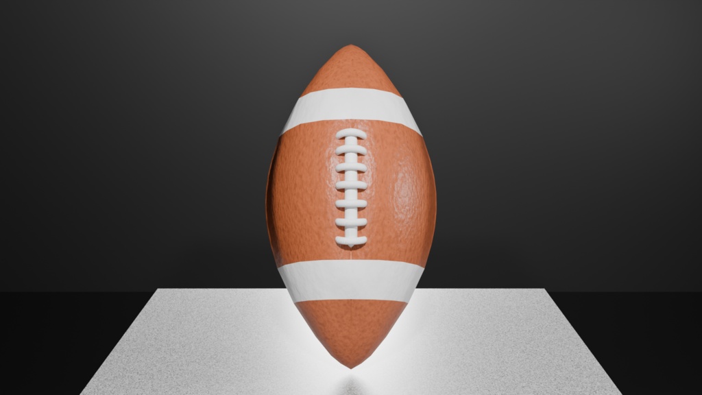 リアル風ラグビーボール3Dモデル|Blender / Unity 対応