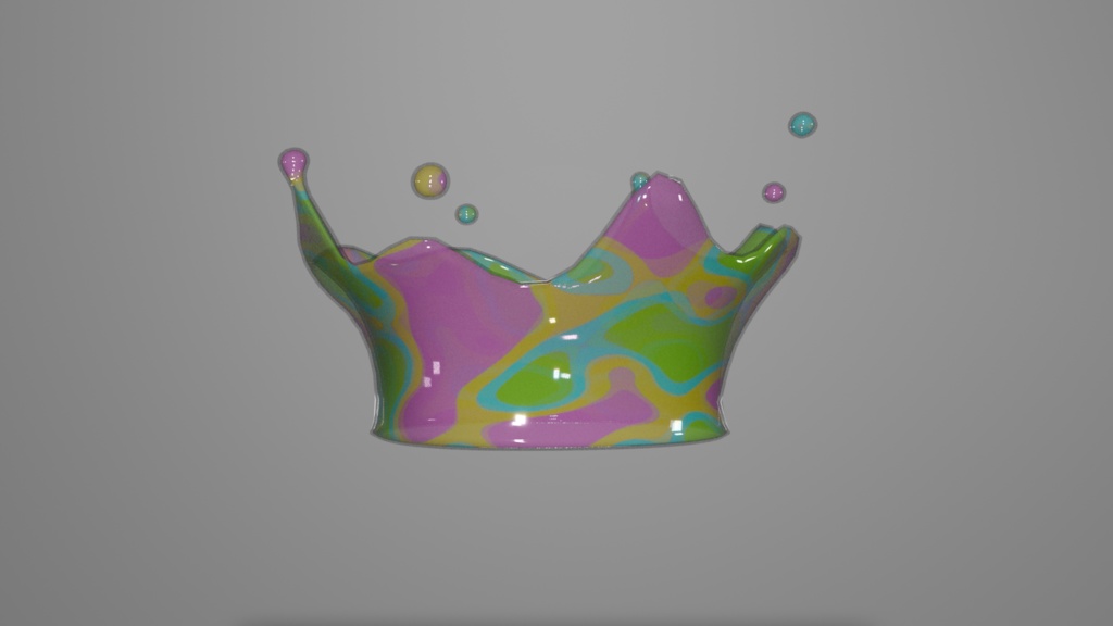 Marble Milk Crown|マーブルミルククラウン(4+3色) 3Dモデル