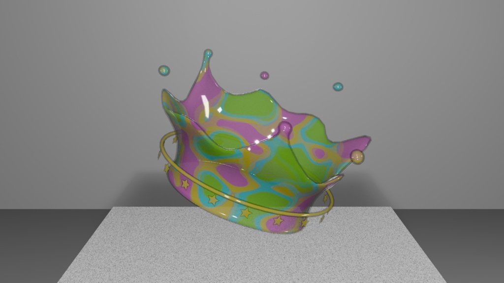 Marble Milk Crown|マーブルミルククラウン(4+3色) 3Dモデル