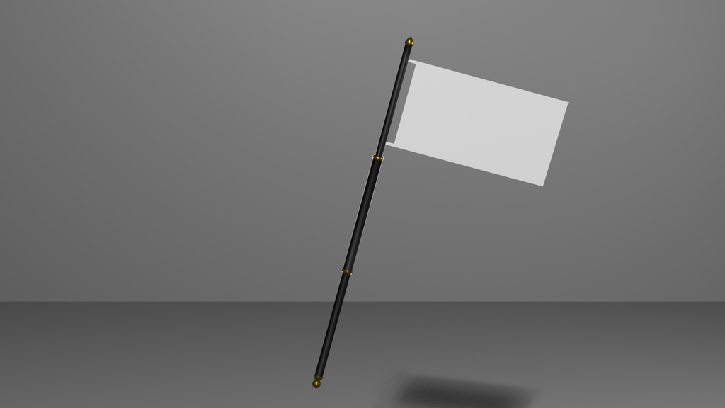 【無料あり】揺れる旗 3Dモデル |Blender / Unity対応