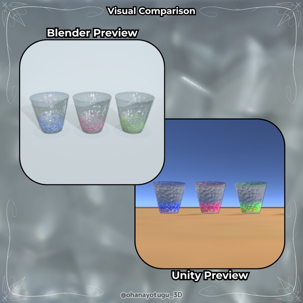 【無料】透明ガラスコップ 3Dモデル|日常系ワールド向け小物|Blender / Unity 対応