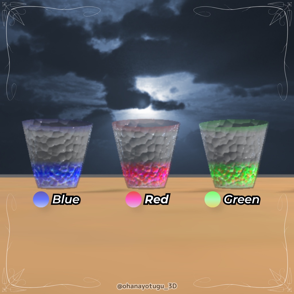 【無料】透明ガラスコップ 3Dモデル|日常系ワールド向け小物|Blender / Unity 対応