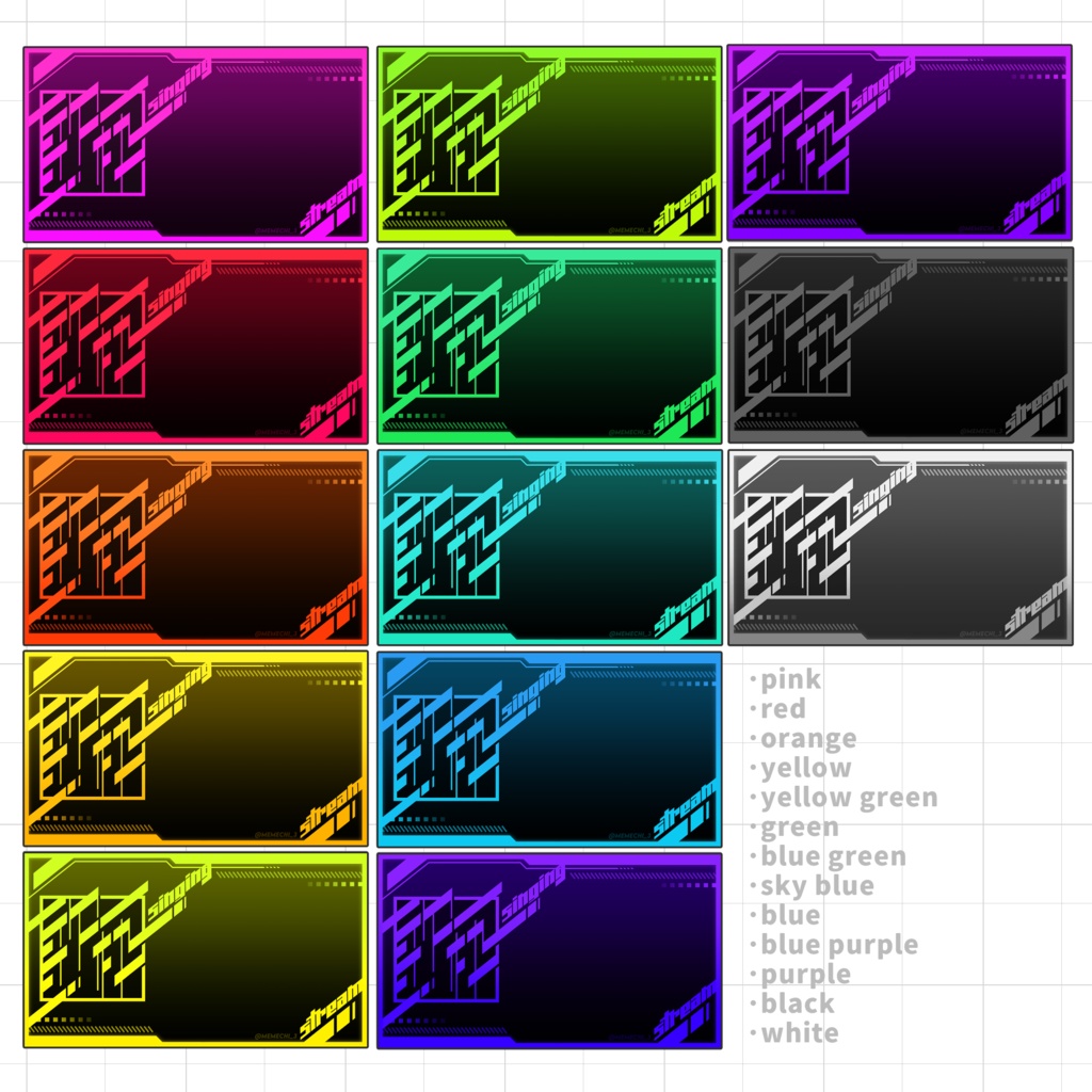 【フリー素材】⟡クールサイバー歌枠サムネイル素材⟡【フォロー・RPで使用可能】