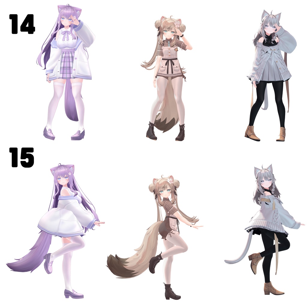 Hyeonpyo Pose Set (Moe, Manuka, Shinano)