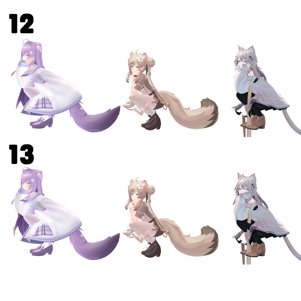 Hyeonpyo Pose Set (Moe, Manuka, Shinano)