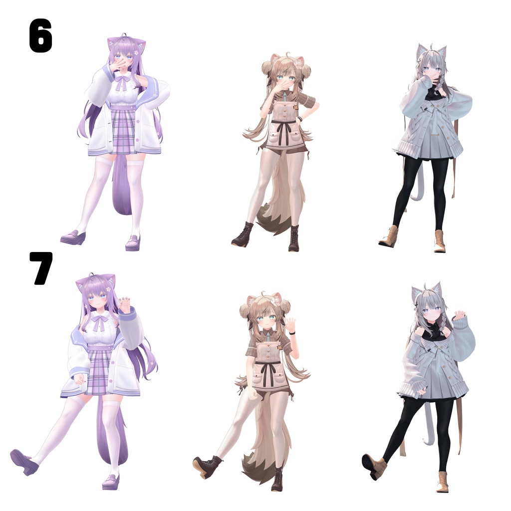 Hyeonpyo Pose Set (Moe, Manuka, Shinano)