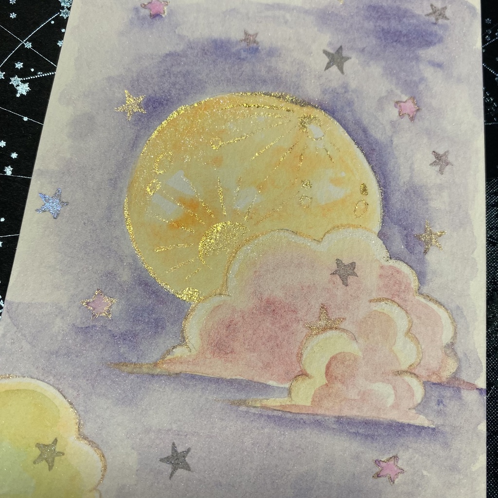 紫色の魔法の夜