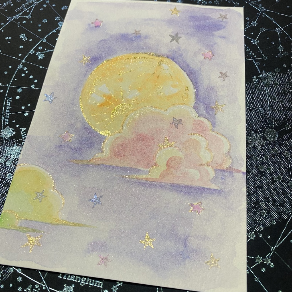 紫色の魔法の夜