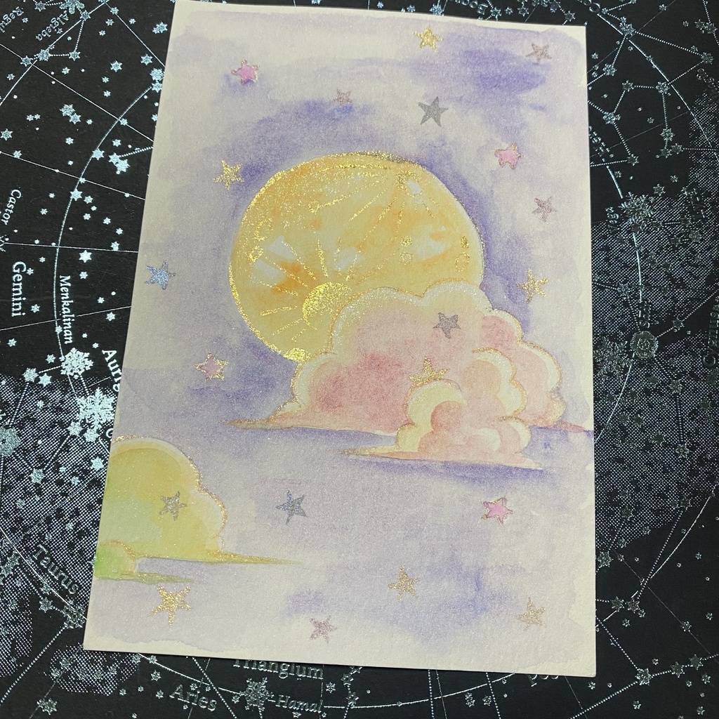 紫色の魔法の夜