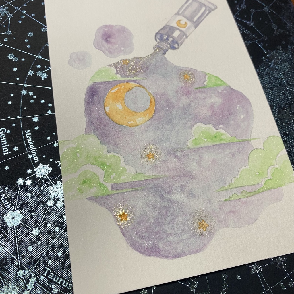 夜の絵の具「三日月」