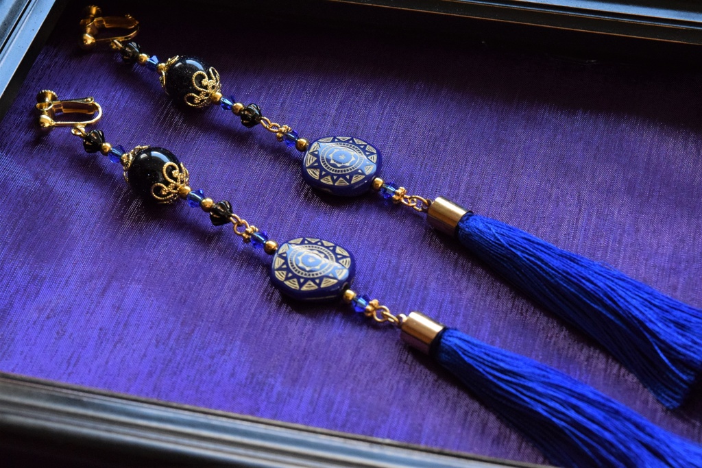 秘色の竜胆 イヤリング