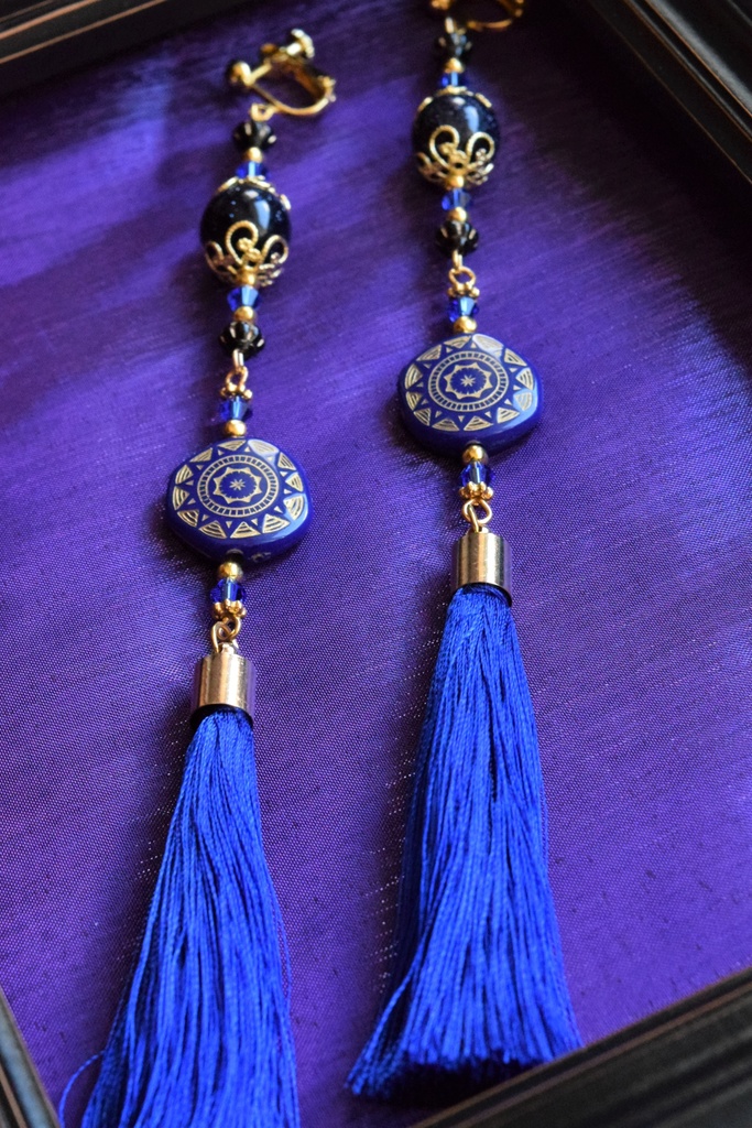 秘色の竜胆 イヤリング