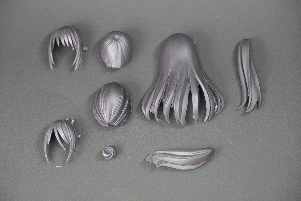 メガミデバイス バレットナイツ用髪パーツ(黒/紫)