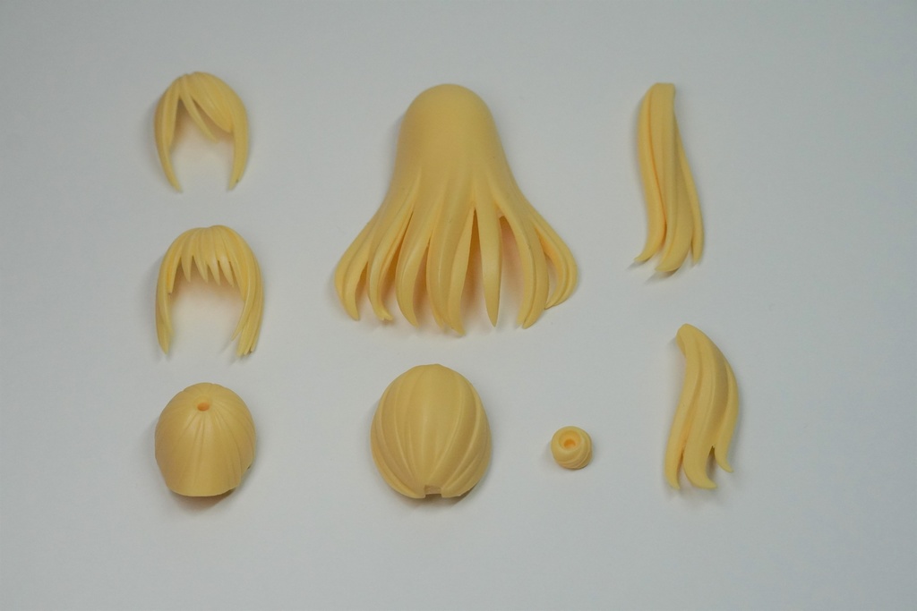 メガミデバイス バレットナイツ用髪パーツ(黄/ピンク)