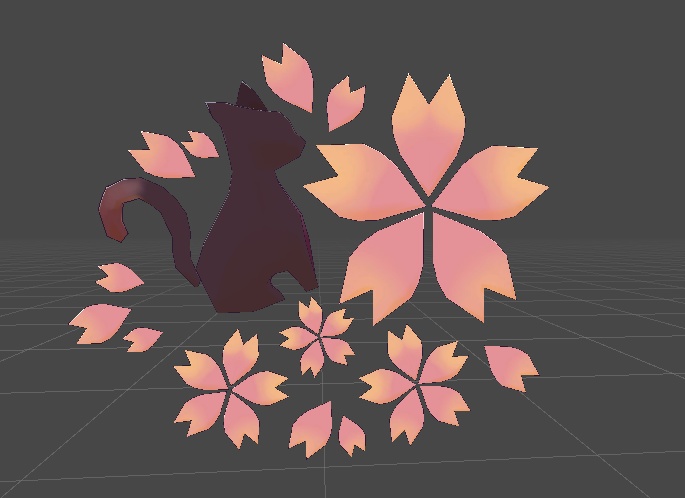 【3Dアクセサリー】猫と桜のキーアクセサリー