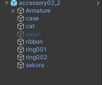 【3Dアクセサリー】猫と桜のキーアクセサリー
