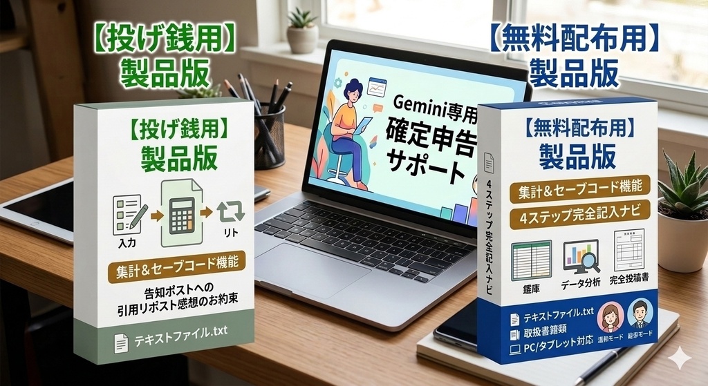 【無料配布用】確定申告用サポート【Gemini用PC対応版】