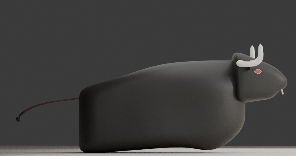 【無料】大きな黒い牛