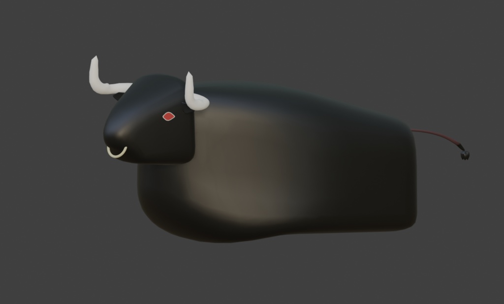 【無料】大きな黒い牛