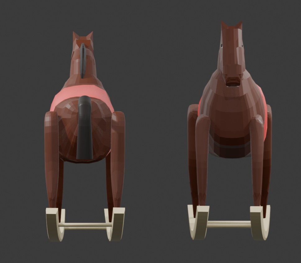 【VRChat想定】クラシックな木馬