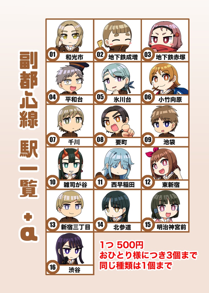 古今混在駅図鑑アクキーVol.1