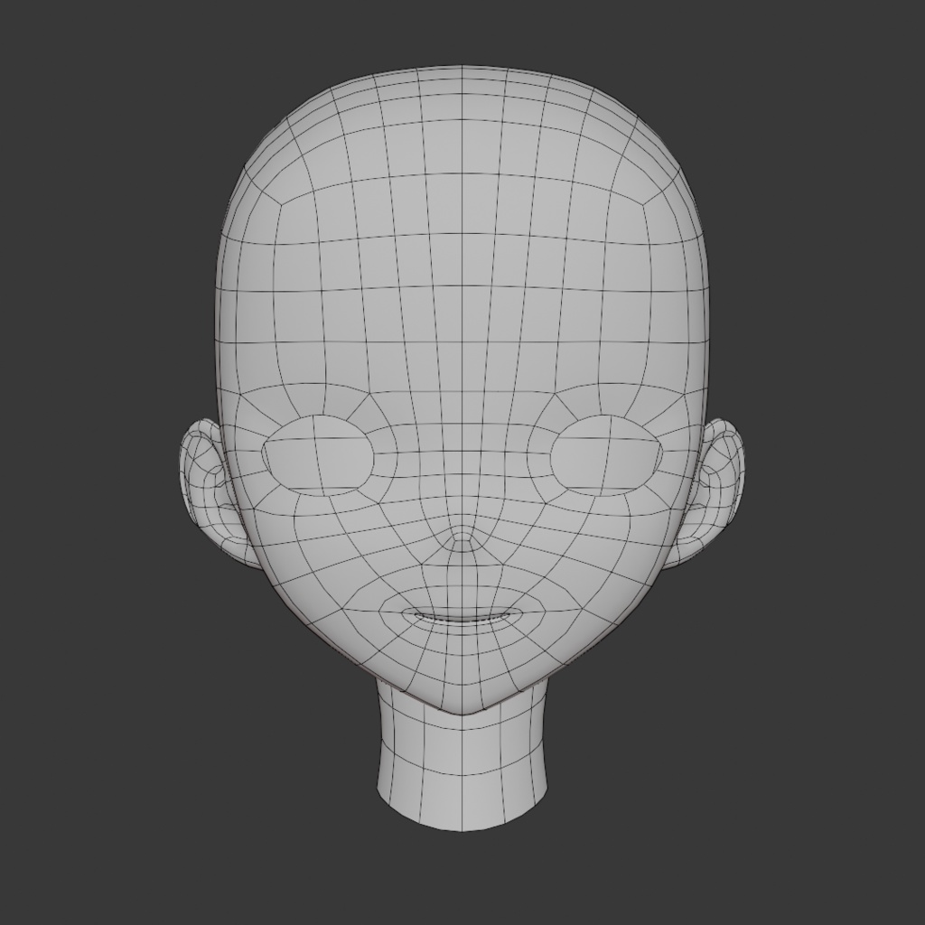 【無料】キャラクター頭部モデル（Blenderファイル）