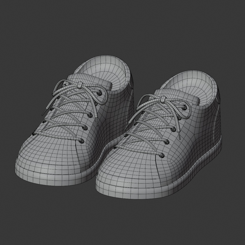 スニーカーの3Dモデル（Blendファイル）