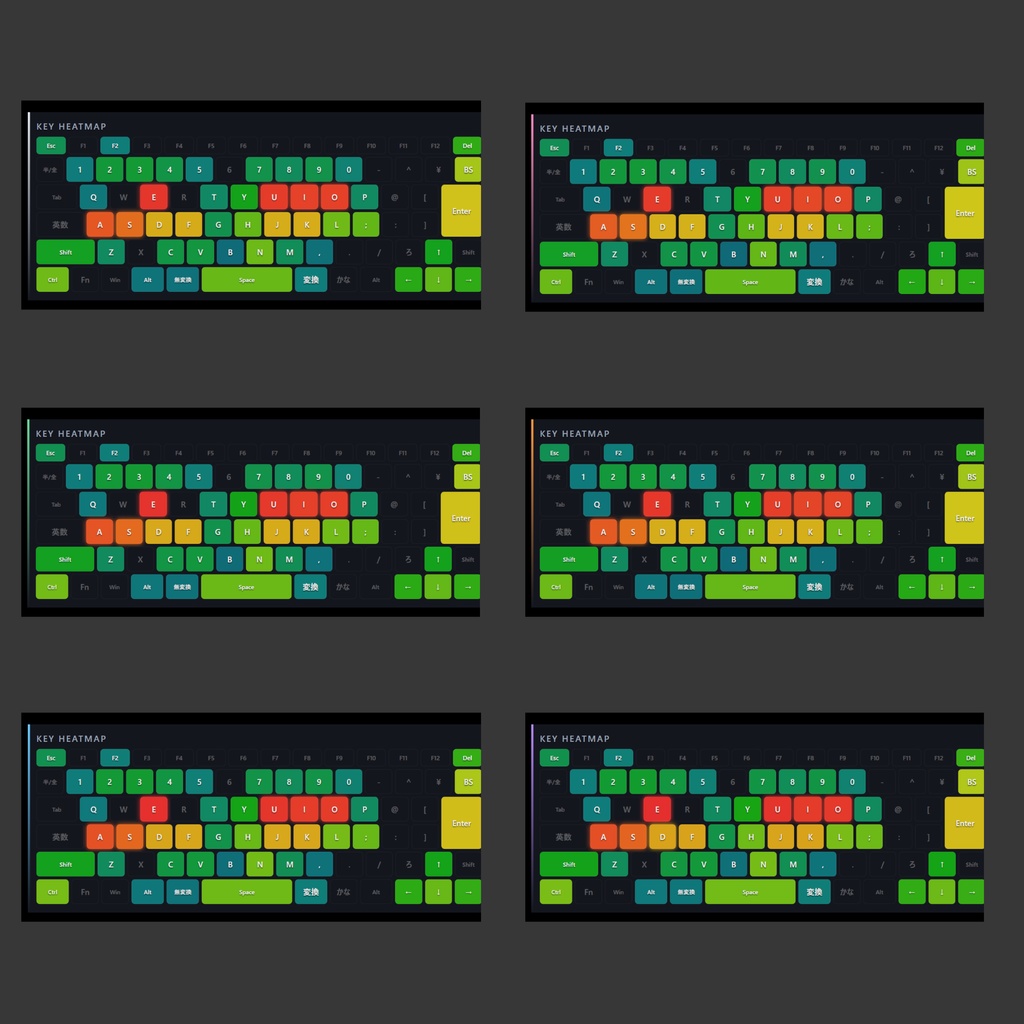 【OBS】Key Heatmap - キーボードの使用量をグラデーション表示