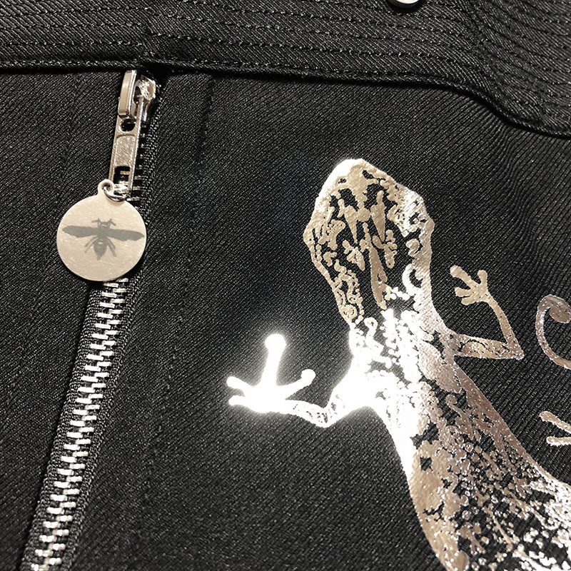 銀箔ヤモリのドレーブジャケット